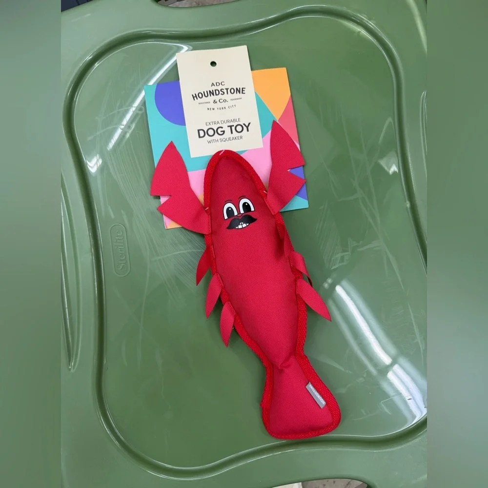 Houndstone Red Lobster- Durable Squeaky Pet Toy